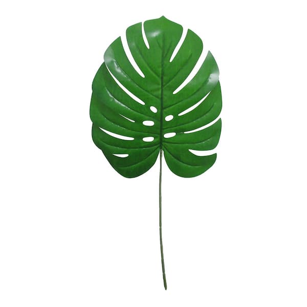 28 in. Artificial Philodendron Monstera Split Leaf Stem Plant Greenery ...