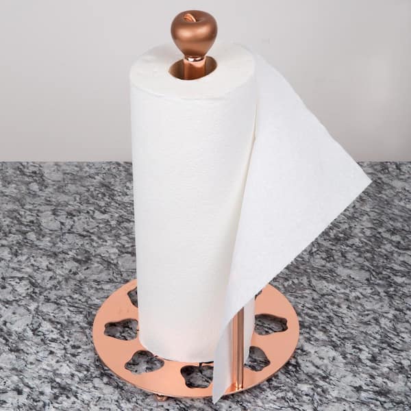 1pc Paper Towel Holders Copper Plated Standing Paper Towel Holder,  Aesthetic Room Decor, Home Decor, Space Saving Organization, Kitchen  Accessories, B