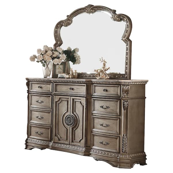 Acme Furniture Northville Antique Silver 9 68 in. Dresser without Mirror