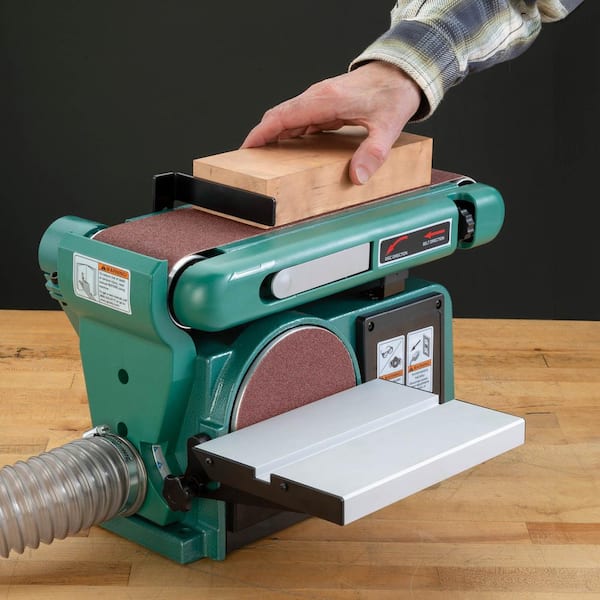 Grizzly Industrial 4 in. x 36 in. Horizontal Vertical Belt Sander with 6 in. Disc G0787 The Home Depot