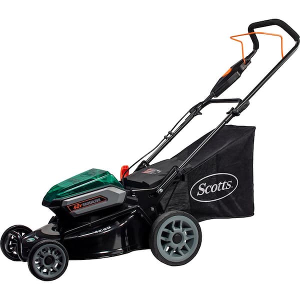 Scotts 19 in. 40-Volt Lithium-Ion Cordless Battery Walk Behind Push Mower with 5 Ah Battery and Charger Included