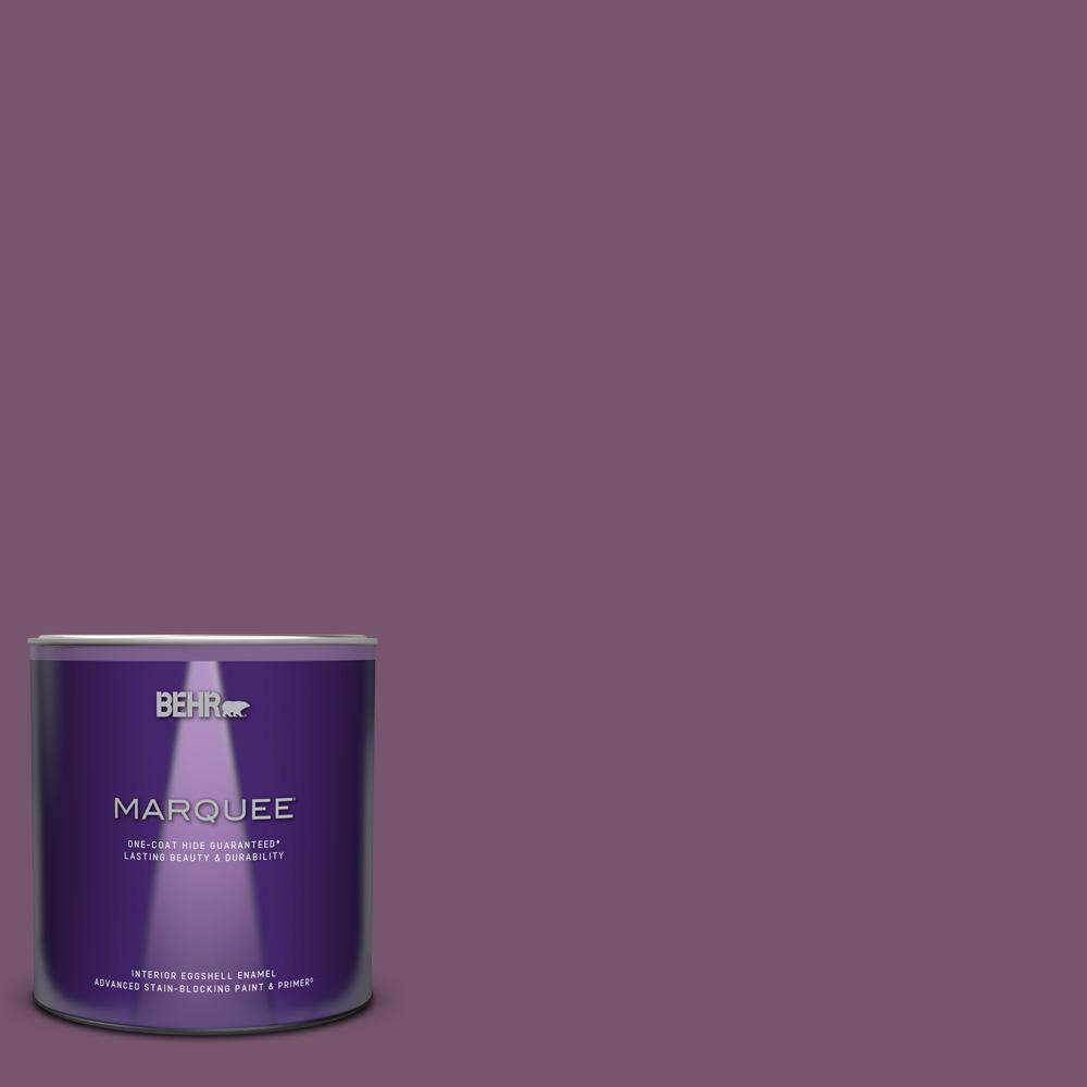 BEHR MARQUEE 1 qt. #PMD-87 Exotic Orchid Eggshell Enamel Interior Paint &  Primer 245304 - The Home Depot
