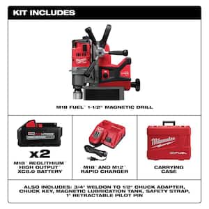 18V Lithium-Ion Brushless Cordless 3/4 in., 1-1/2 in. Magnetic Drill High Demand Kit with Two 8.0Ah Batteries