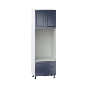 30 in. W x 94.5 in. H x 24 in. D Devon Painted Blue Recessed Assembled Pantry Micro/Oven Combo Kitchen Cabinet
