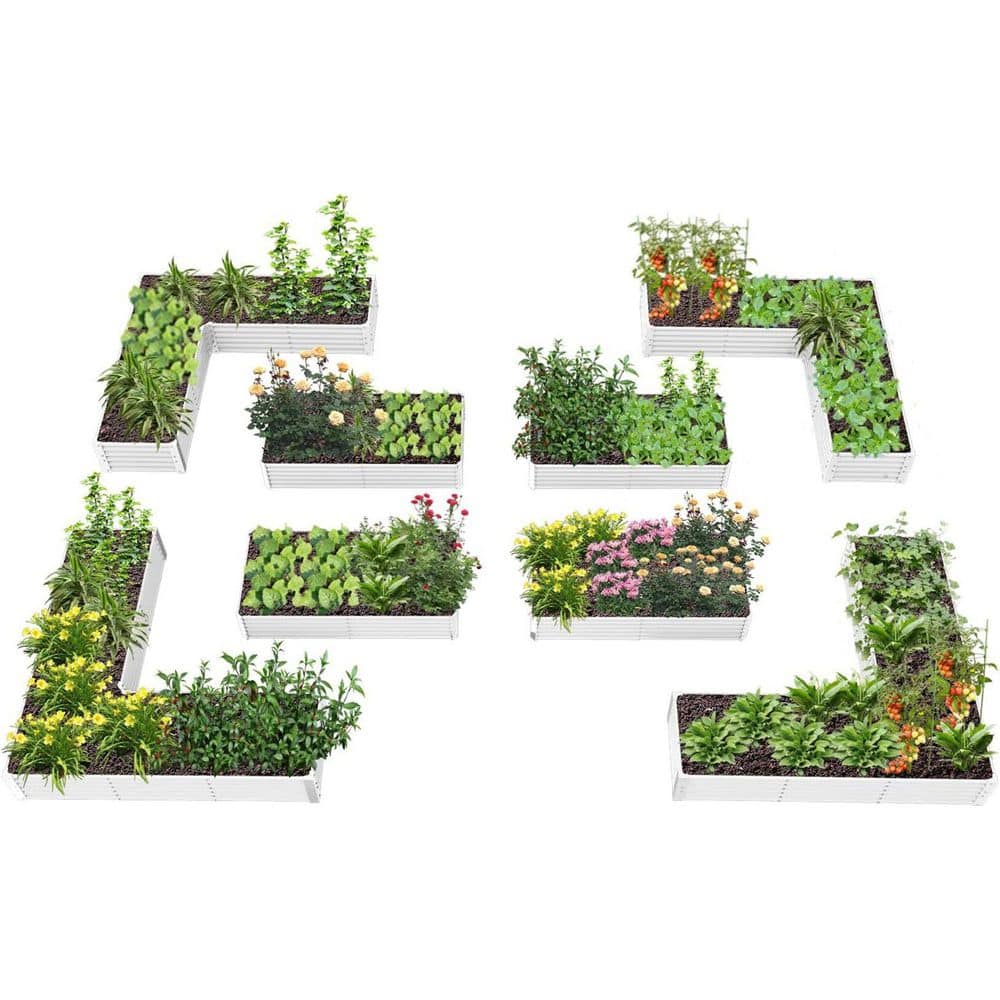 8-pieces 74L x 74W x 18H & 96L x 48W x 18HGalvanized Steel Rai