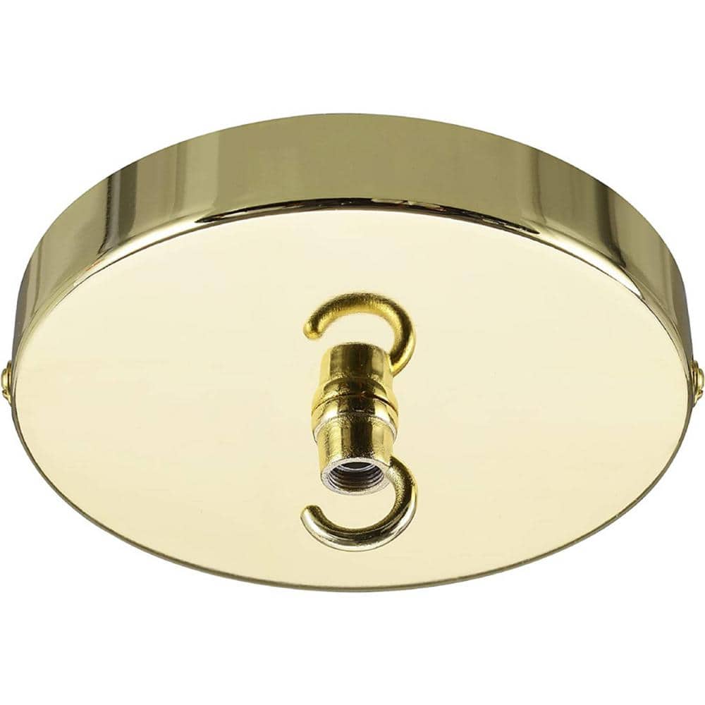 Brass Chandelier and Light Fixture Canopy Kit, 4.75" Diameter