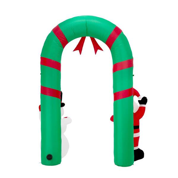9 Foot Inflatable retailer Snowman & Santa Candy Cane Arch