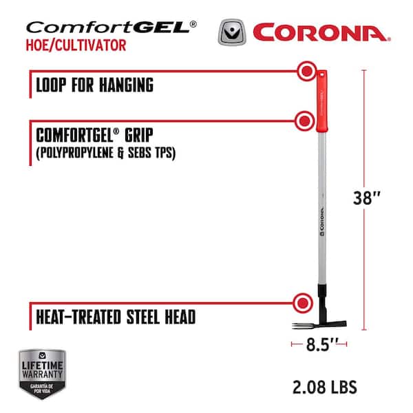 Corona ComfortGEL Extended Reach Garden Hoe and Cultivator GT 3244
