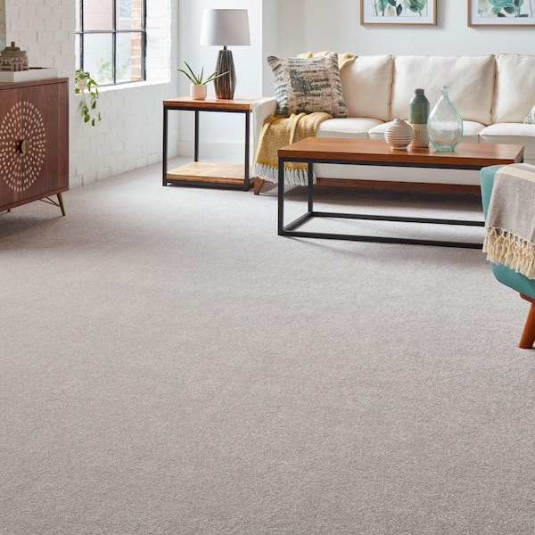 Silver Mane II - Pebblestone - Gray 65 oz. Triexta Texture Installed Carpet