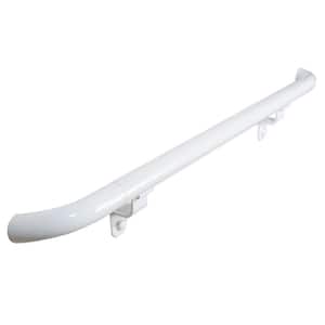 3 ft. White Aluminum Round with Curved Ends Handrail Kit