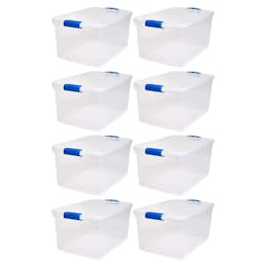 66 qt. Heavy Duty Modular Stackable Storage Containers in Clear (8-Pack)