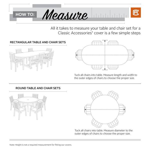 Classic Accessories Veranda Large Round Patio Set Cover With Umbrella Hole 55 462 041501 00 The Home Depot Classic Accessories Veranda Large Round, Veranda Large Round Patio Set Cover With Umbrella Hole