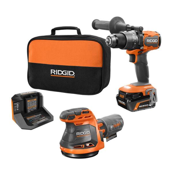 RIDGID 18V Cordless 2-Tool Combo Kit w/ Brushless Hammer Drill