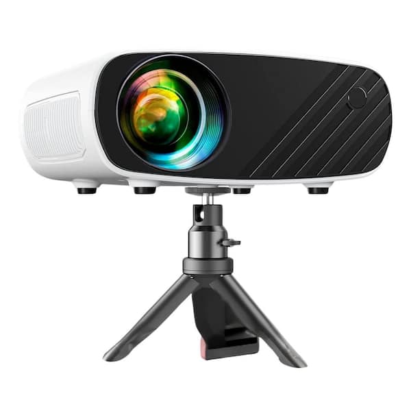 Lukyamzn 1920 x 1080 Full HD Mini Portable Projector with 8000 Lumens, Tripod, Carry Bag & Compatible iOS, Windows, TV, HDMI, USB