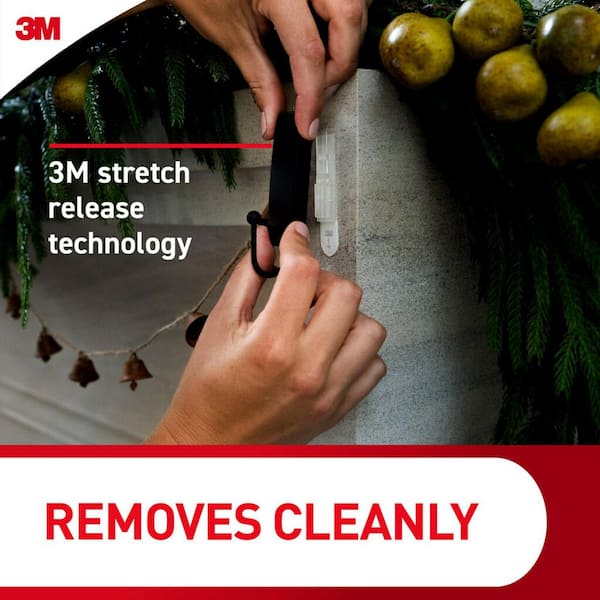 Medium Decorative Hooks, Matte Black, Damage Free Decorating, 2 Hooks and 4 Strips