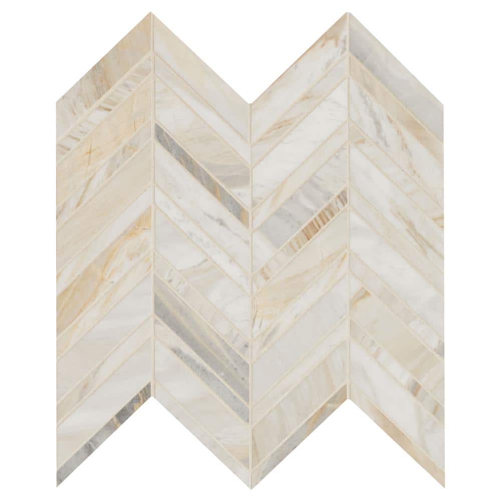 Society6 ケース Black & Gold Glitter Herringbone Chevron Artmore Tile (Sample) Kara Nero 3-in x 6-in Polished Marble