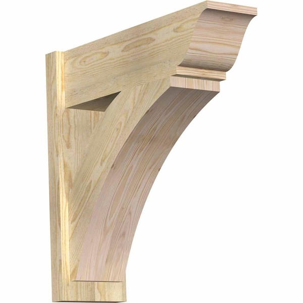 Ekena Millwork 8 in. x 26 in. x 26 in. Thorton Traditional Rough Sawn Douglas Fir Outlooker