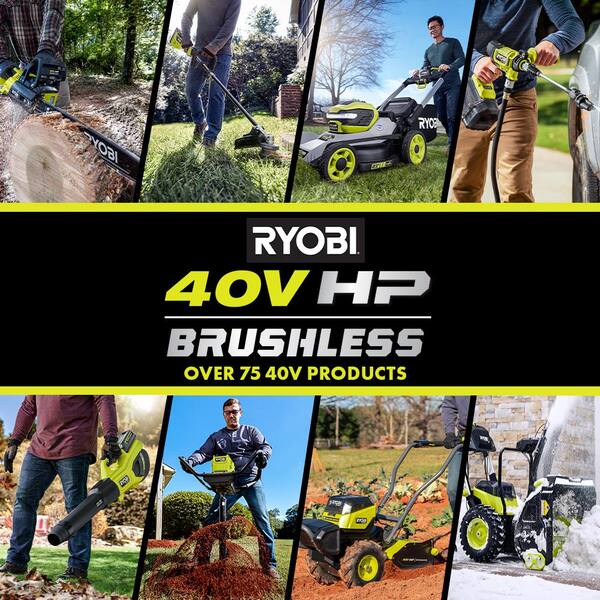 RYOBI 40V HP Brushless 12 Cordless Electric Snow Shovel With Ah Battery