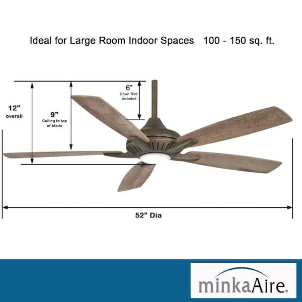 MINKA-AIRE Dyno 52 in. Integrated LED Indoor Heirloom Bronze
