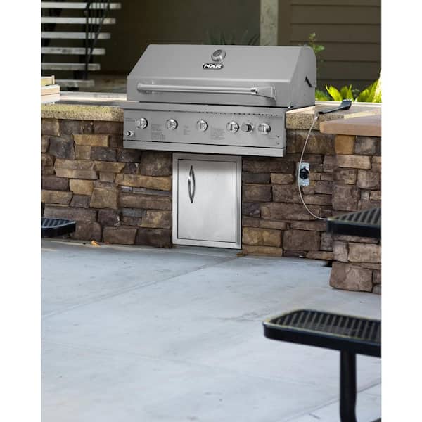 37 in. 5-Burner Built-In Gas Grill in Stainless Steel with Infrared and Rotisserie Burner