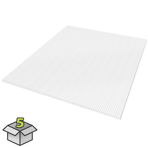 48 in. x 4 ft. Multiwall Polycarbonate Panel in Clear (5-Pack)