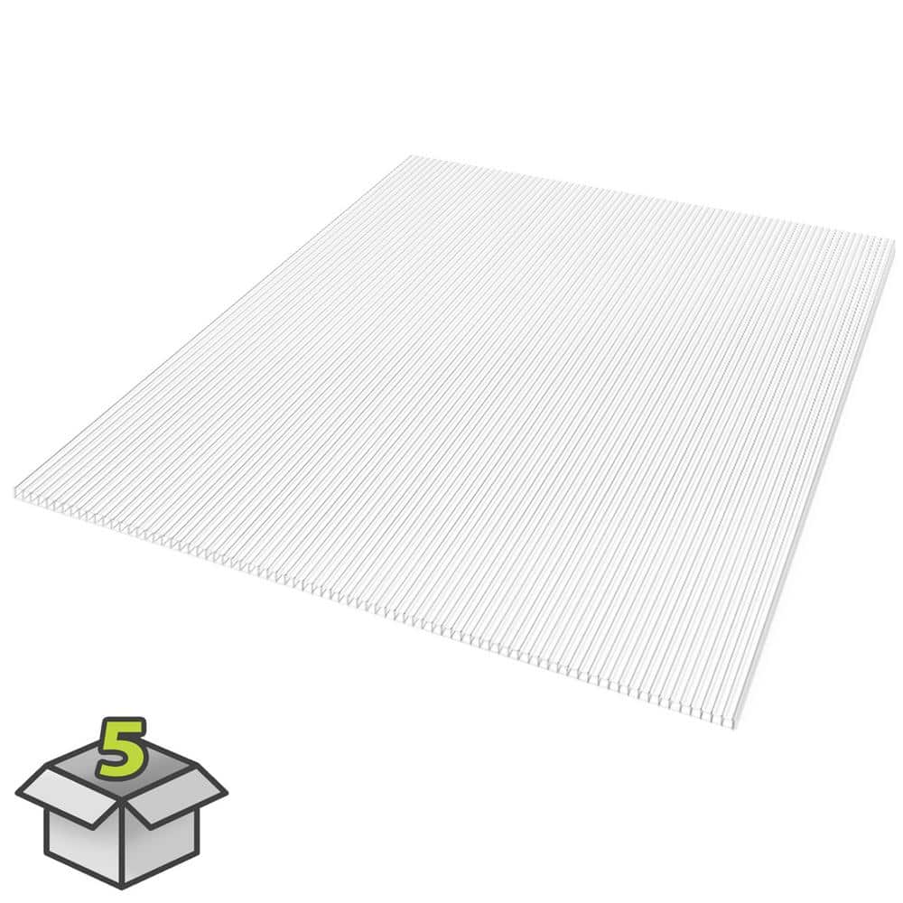48 in. x 4 ft. Multiwall Polycarbonate Panel in Clear (5-Pack) price history on PriceWatchPro