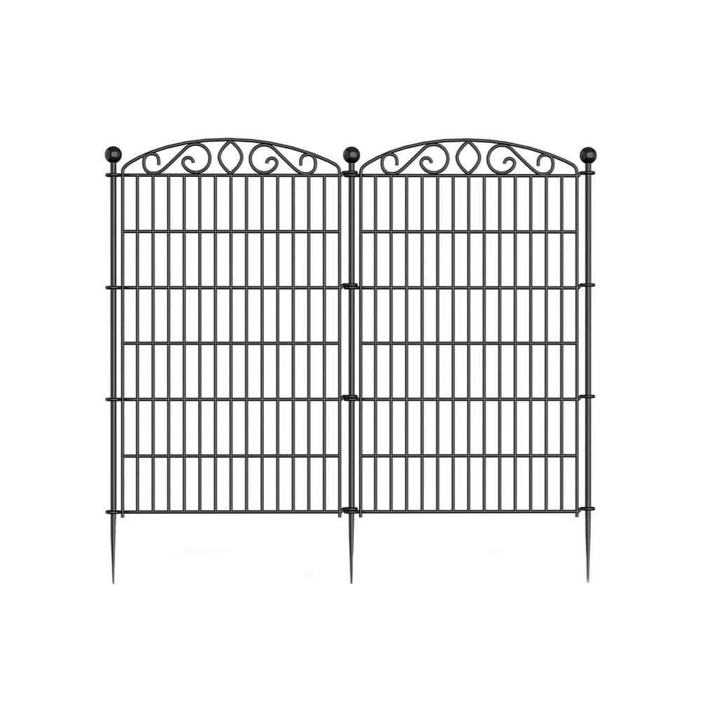 25.55ft L x 42in H Black Metal No Dig Decorative Garden Fence for Yard Patio Animal Barrier Rustproof 12-Pack price history on PriceWatchPro
