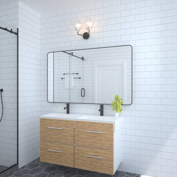 Modern Overhang Bathroom Hardware - Matte Black