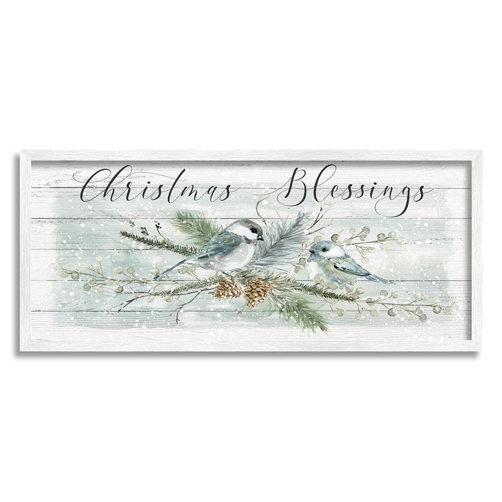 Rustic Christmas Blessings by Carol Robinson 1 Piece Framed Graphic Print Animal Poster Art Print 24 in. x 10 in.