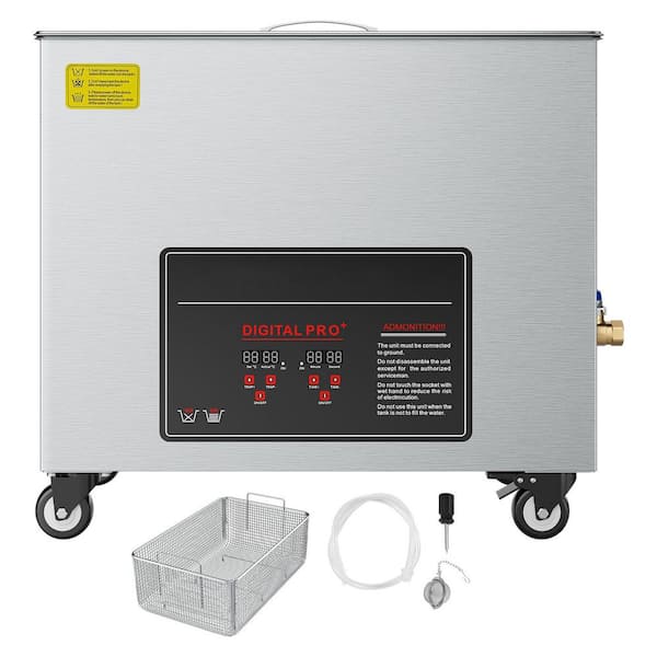 Ultrasonic Cleaner 50 L oz., 840 W Stainless Steel Ultrasonic Cleaner Machine with Basket for Industrial Parts