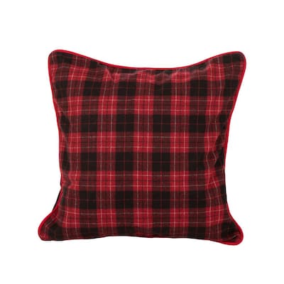 18 in. H Plaid Cushion Pillow Cover