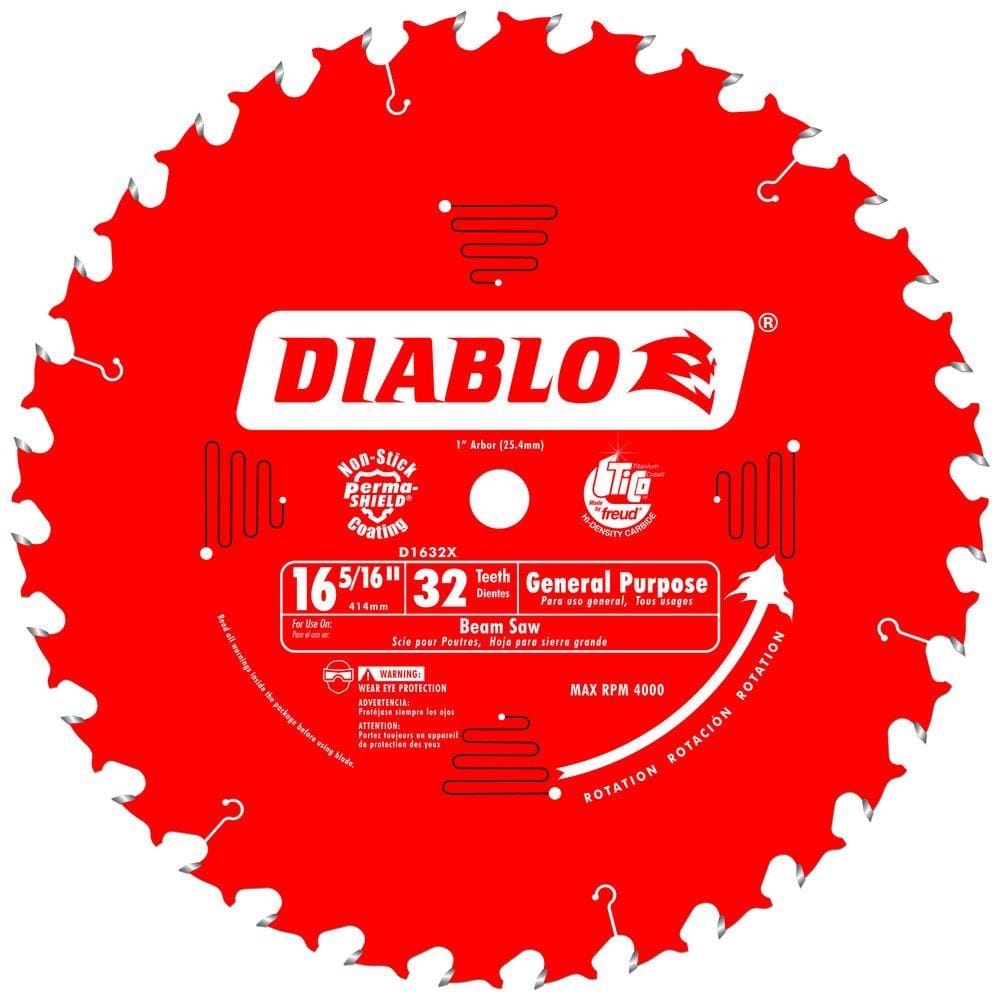 Home & Garden Power Tools Saw Blades Arbor Saw Blade x 32 Tooth 1 in DiabloD1632X 165/16 in