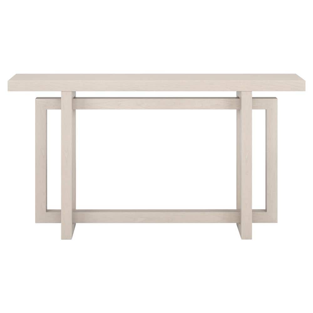Breslow 55 in. Alder White Rectangle MDF Top Console Table