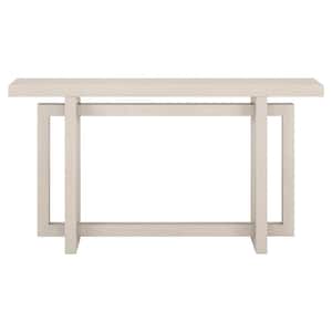 Breslow 55 in. Alder White Rectangle MDF Top Console Table