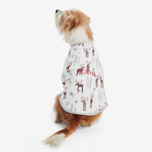 Company Cotton Family Flannel Unisex Medium Winter White Dog Pajamas