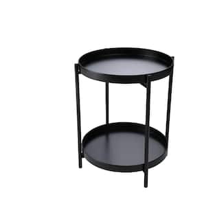 Pure Garden 2-Tier Black Metal Decorative Tricycle Plant Stand ...