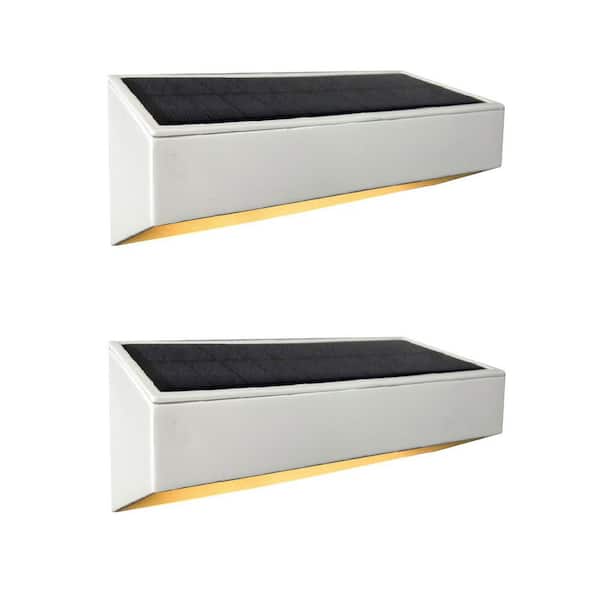 Deck Impressions Solar White LED Landscape Gutter Light (2-Pack)