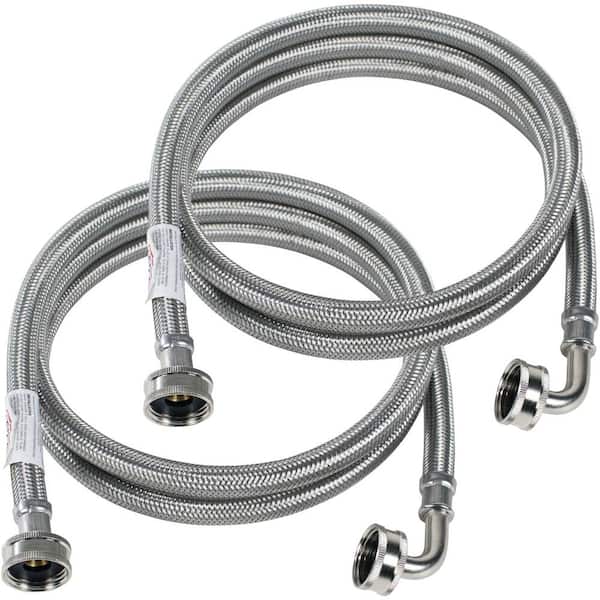 LSP Hammer STOP 5' 60in Washing Machine Steel Braided Hoses 2-Pack 3/4" FGHT 