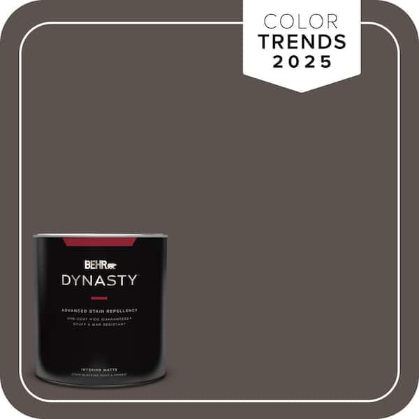 BEHR DYNASTY 1 qt. #MQ2-54 Gardeners Soil One-Coat Hide Matte Interior Stain-Blocking Paint and Primer
