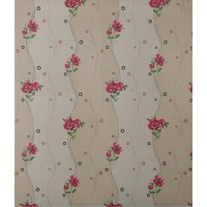 Flowers on Vine Beige, Sepia, Pink Vinyl Strippable Roll (Covers 26.6 sq. ft.)