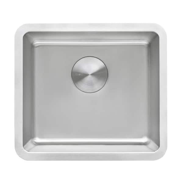 Modena 18 in. Undermount Single Bowl 16-Gauge Stainless Steel Bar Prep Kitchen Sink with Gently Rounded Corners