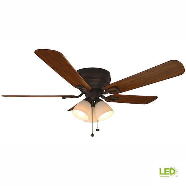Hampton Bay Blair 52 In Led Indoor Oil, Large Ceiling Fans Home Depot