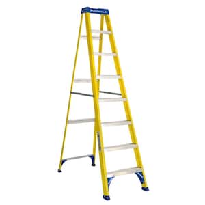 8 ft. Fiberglass Step Ladder with 250 lbs. Load Capacity Type I Duty Rating