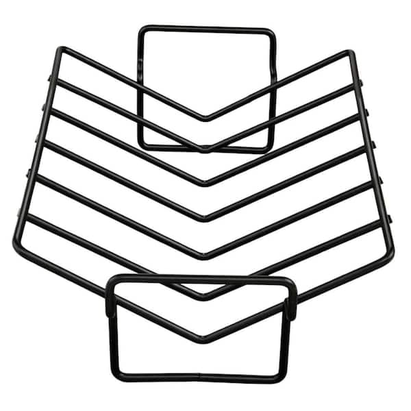 16 in. x 10.25 in. x 4 in. Nonstick-Coated Steel Baking Rack with V-Shaped for Even Cooking and Juicy Results (1-Pack)