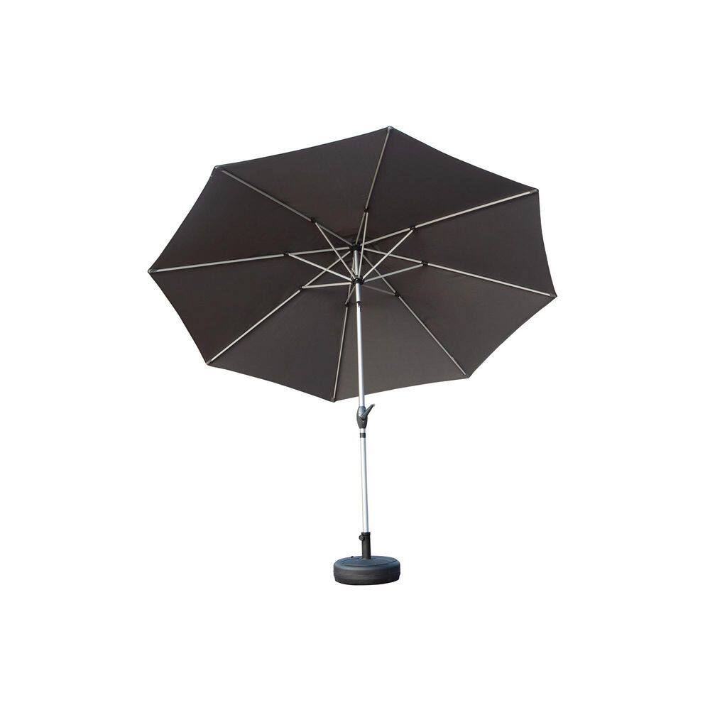 Boosicavelly 10 ft. Aluminum Market Patio Umbrella in Gray with Vent