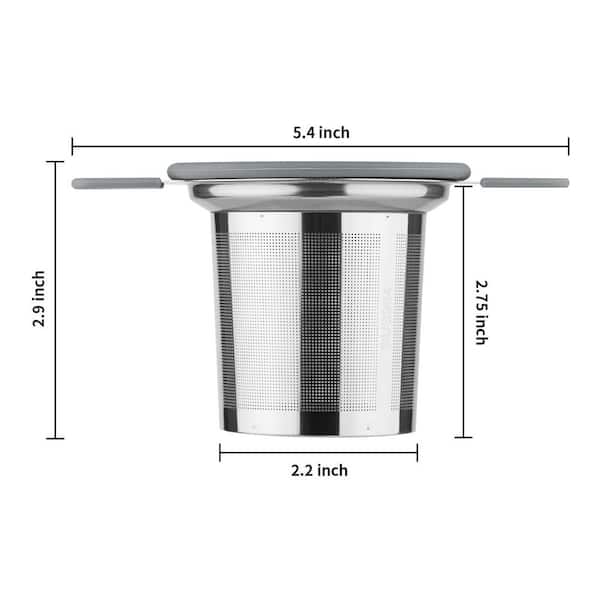 Stainless Steel Tea Infuser w/ Heat Proof Double Handles, Diffuser Holder for Mugs and Steeping Loose Leaf Tea (1-Pack)