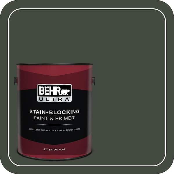 BEHR ULTRA 1 gal. #BXC-12 Deep Forest Flat Exterior Paint & Primer