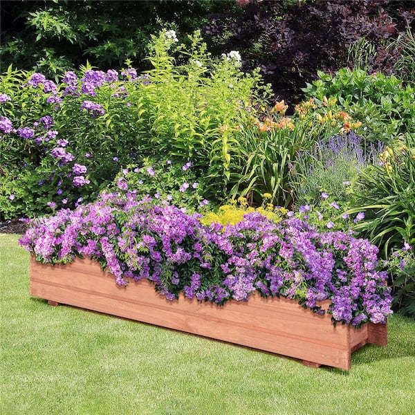 36 in. Rectangular Wooden Flower Planter Box Garden Yard Decorative Window Box