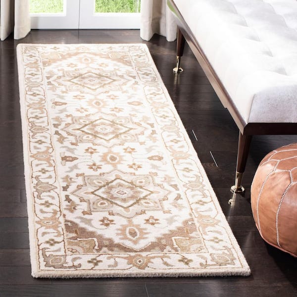 Royalty Beige/Sage 2 ft. x 7 ft. Border Runner Rug
