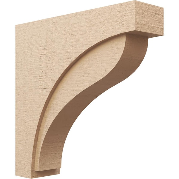 Ekena Millwork 9 in. x 36 in. x 36 in. Thin Helena Rough Cedar Woodgrain TimberThane Corbel, Primed Tan